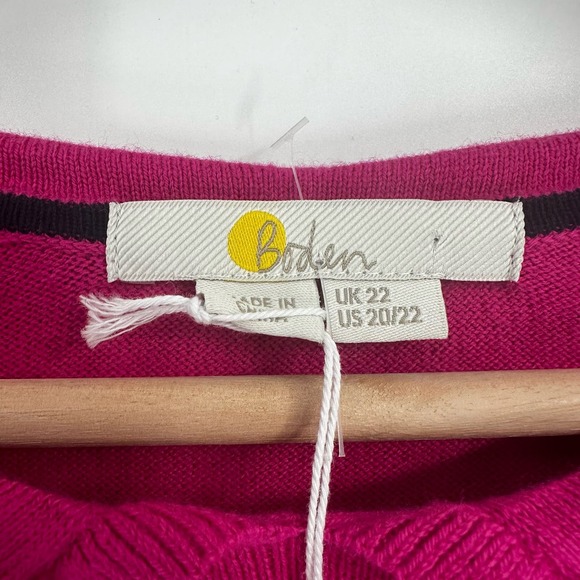 Boden Pink Ruffle Trim Sweater - Picture 8 of 10